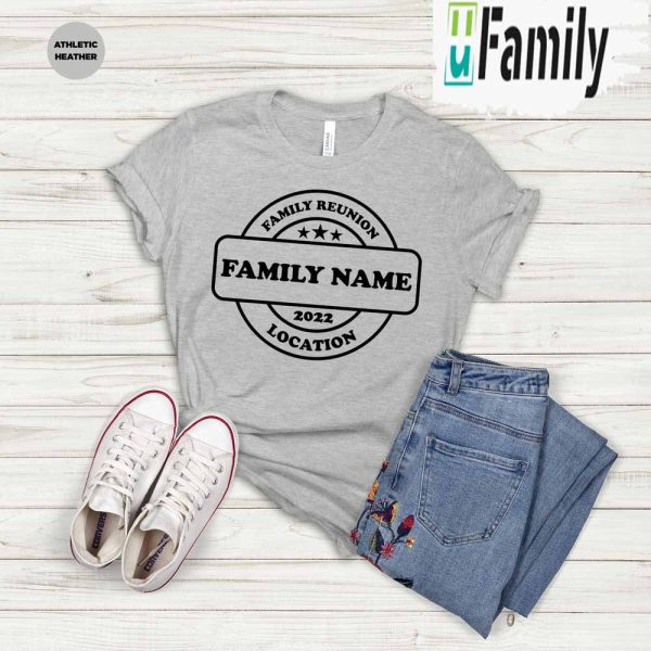Custom Name Family Reunion 2023 T-Shirt With Location