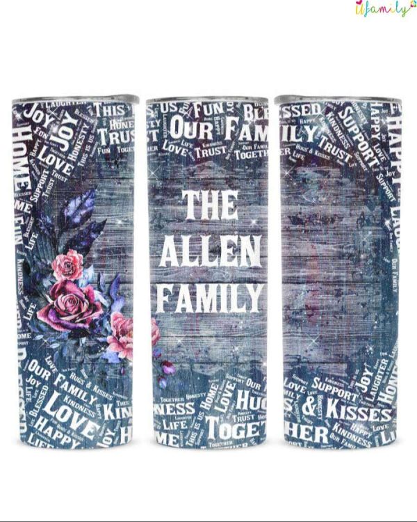 Allen Family Glitter Tumbler