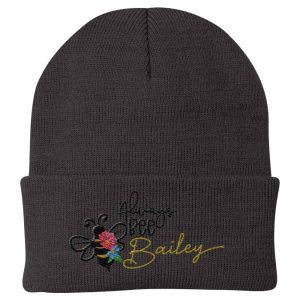 Always Bee Bailey Custom Embroidered Hat, Personalized Beanie