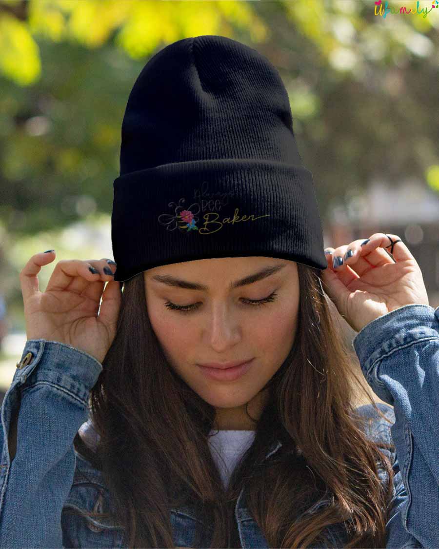 Always Bee Baker Custom Embroidered Hat, Personalized Beanie
