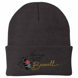 Always Bee Bennett Custom Embroidered Hat Personalized Beanie 1