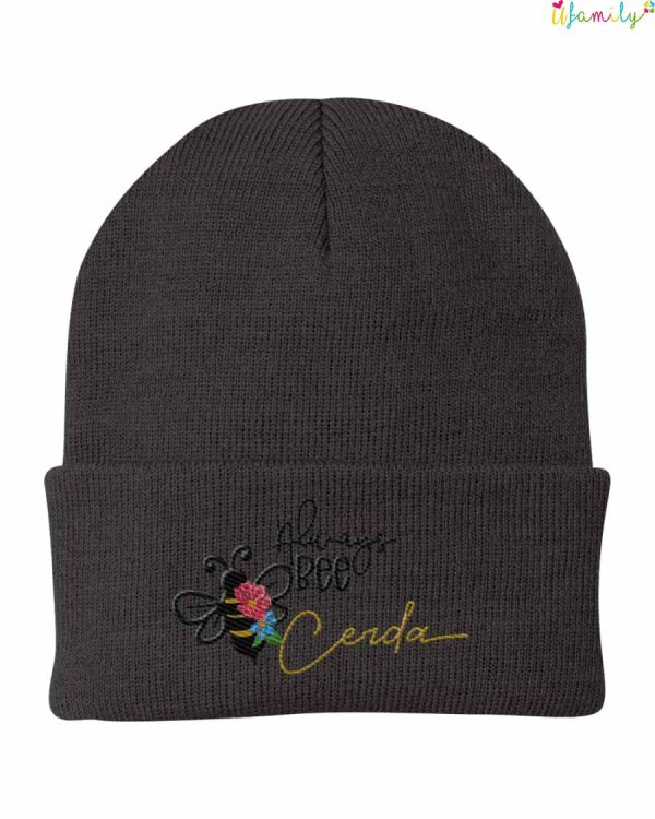 Always Bee Cerda Custom Embroidered Hat, Personalized Beanie