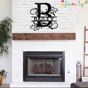 Bailey Family Monogram Metal Sign Family Name Signs 3