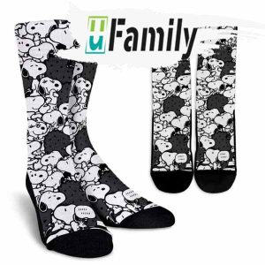 Black Snoopy Dog Socks
