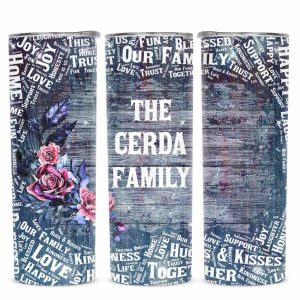 Cerda Family Glitter Tumbler, Cerda Family Gift