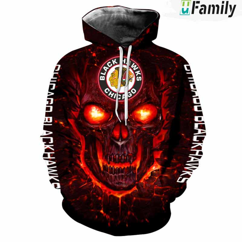 Chicago Blackhawks Halloween 3D Hoodie