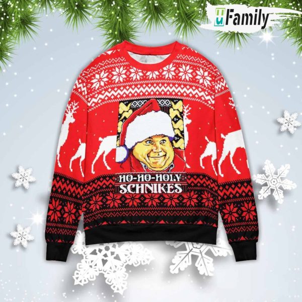 Chris Farley Ho Ho Holy Schnikes Ugly Christmas Sweater