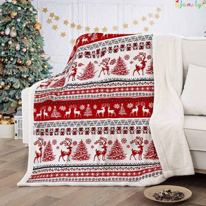 Christmas Red Elk Tree Blanket