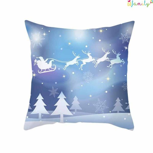 Christmas Gift Forest Elk Light Pillow Case