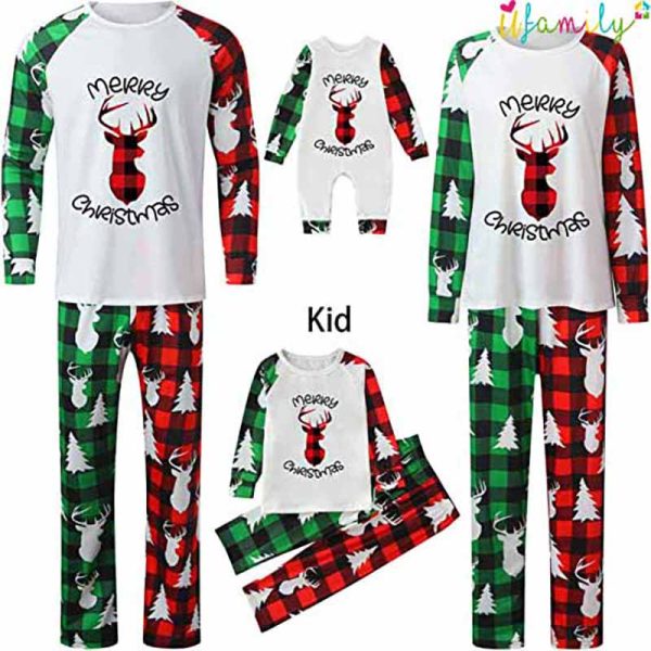 Christmas Pajamas for Family Reindeer Matching Set