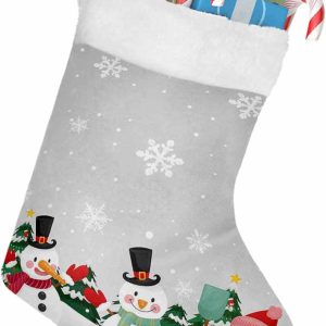 Christmas Snowmans With Gifts Christmas Stocking