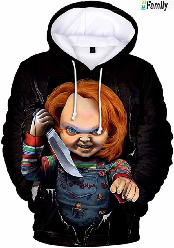 Chucky 3 Horror Casual 3D Hoodie
