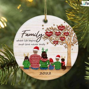 Customized Family Tree Family Where Life Begins And Love Never Ends Ornament