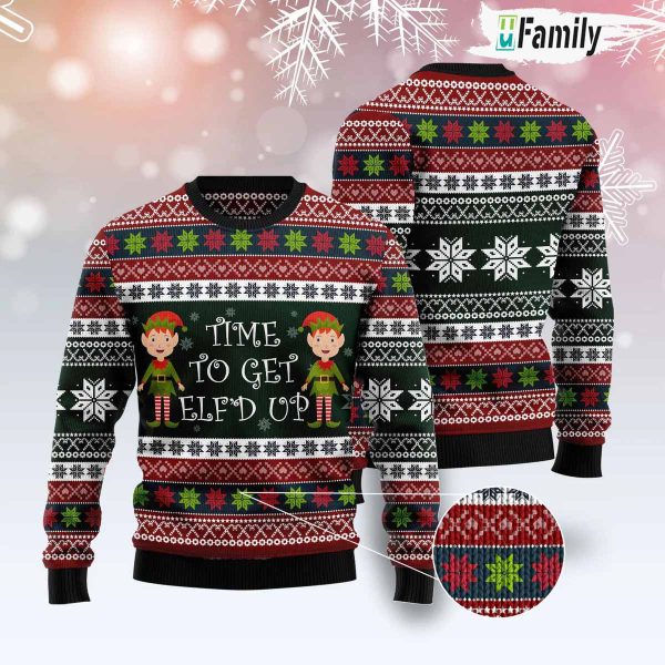 Elf Time Ugly Christmas Sweater