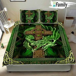 Green Dragon Cross Bedding Set