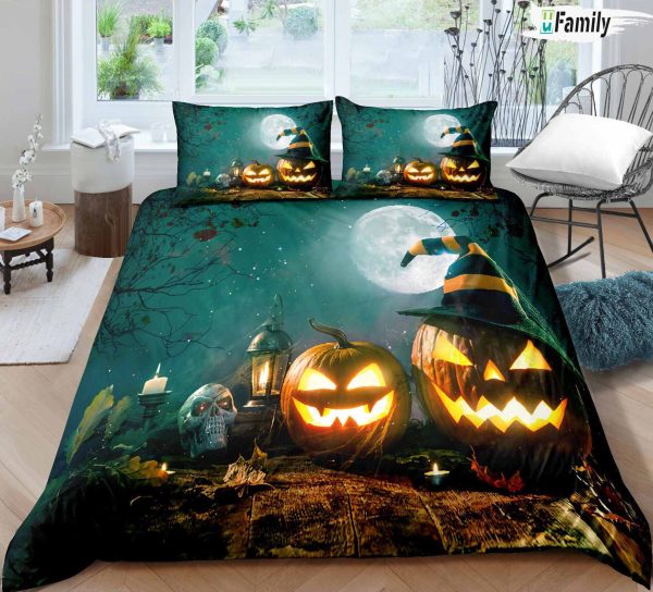 Halloween Pumpkin Ghost Festival Themed Bedding Set