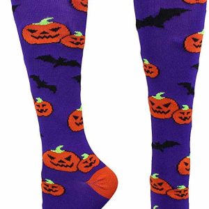 Halloween Pumpkins and Bats Socks