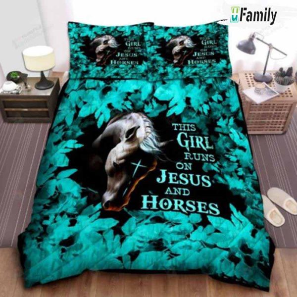 Jesus And Horses Bedding Set