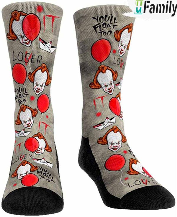 IT Pennywise Clown Stephen King Movie Socks