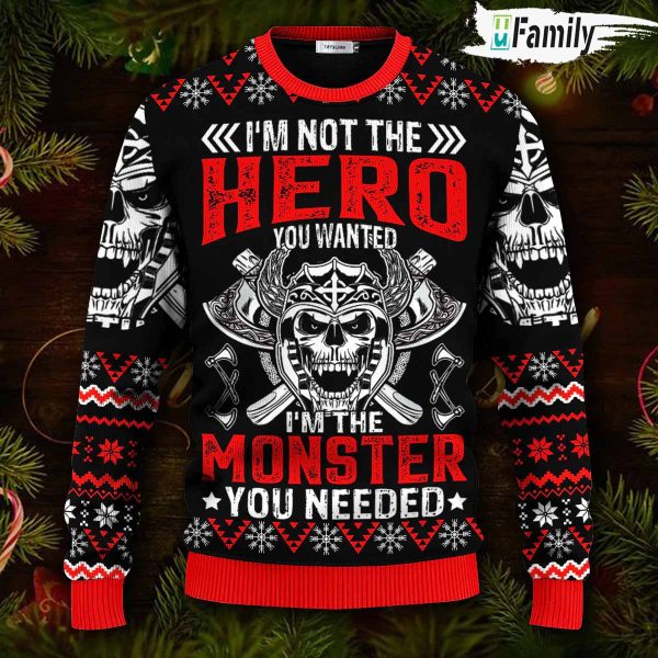 Im Not A Hero You Wanted Viking Ugly Sweater