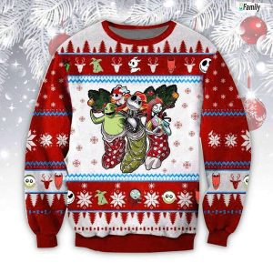Jack Sally Boogie Zero Ugly Sweater, Nightmare Before Christmas Gift