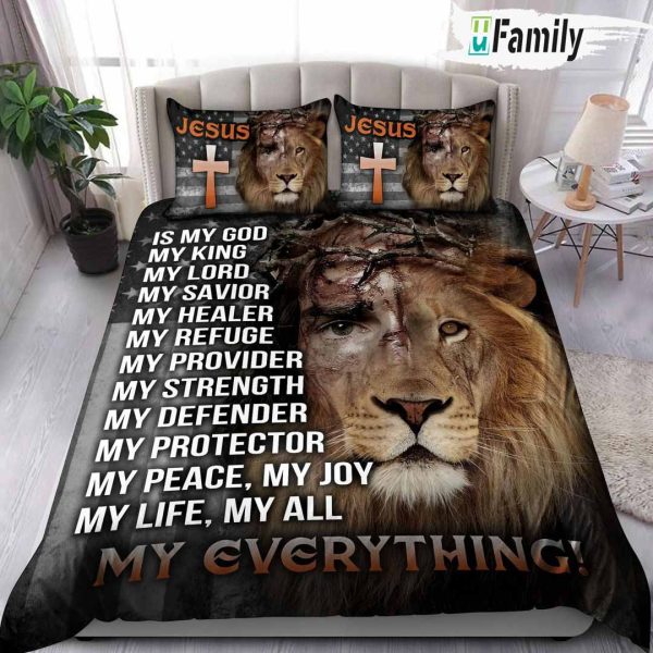 Jesus Lion Flag Bedding Set