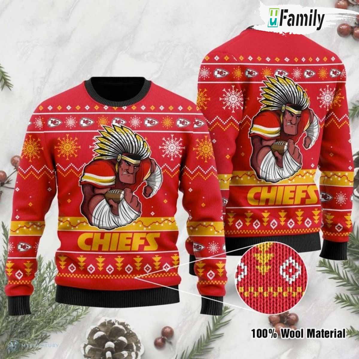 Kansas City Chiefs Ugly Sweater Christmas