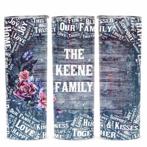 Keene Family Glitter Tumbler, Keene Family Gift