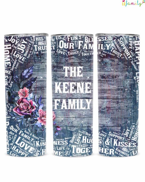 Keene Family Glitter Tumbler, Keene Family Gift