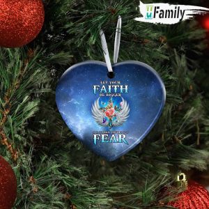 Let Your Faith Be Bigger Than Your Fear Christian Oval Ornament