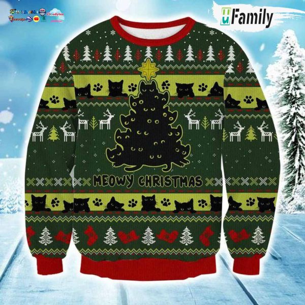Meowy Tree Ugly Christmas Sweater