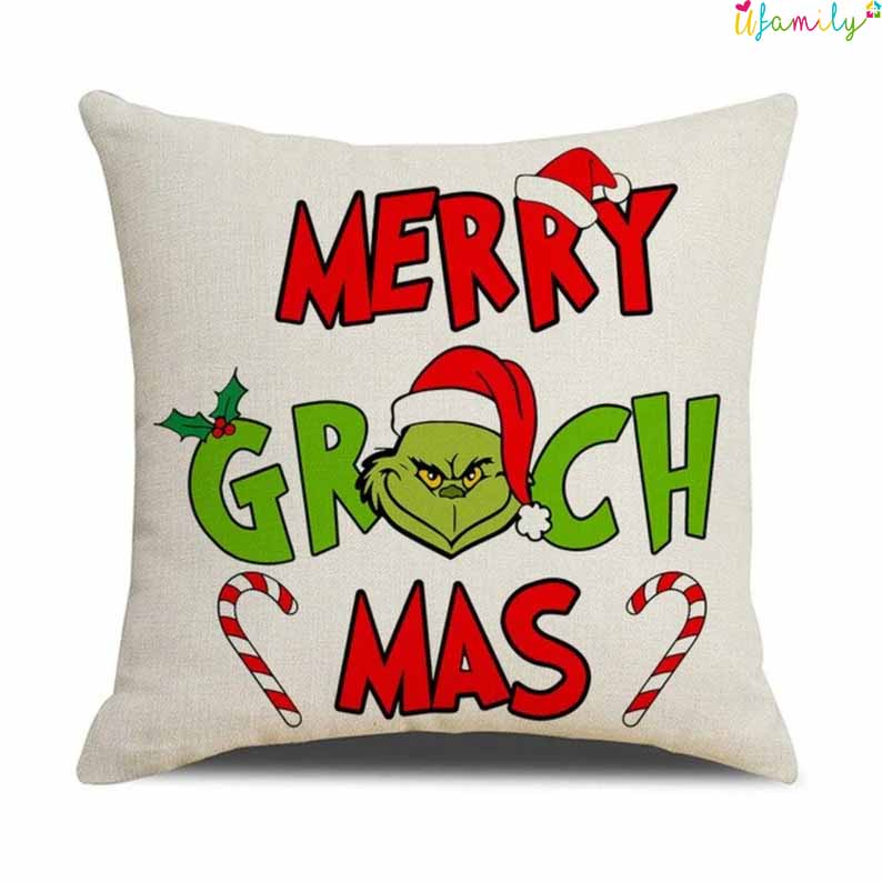 Merry Grinch Mas Pillow Case