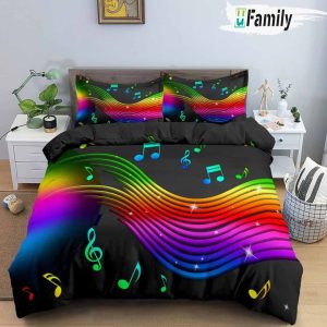 Music And Colorful Melodies Bedding Set