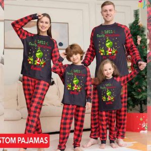 Personalized Christmas Grinch Family Pajmas Matching Set