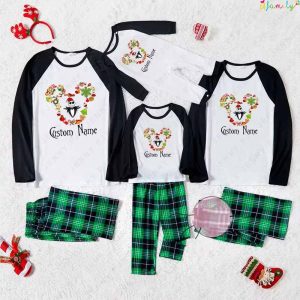 Personalized Green Pajamas Family Matching Set Nightmare Before Christmas 2