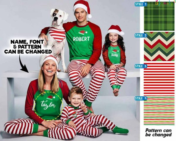 Personalized The Grinch Family Pajamas Matching Set