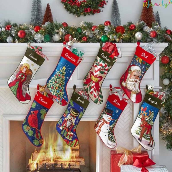 Personalized Vintage Family Stockings Old Fashioned Christmas Stockings