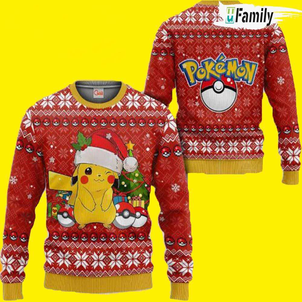 Pikachu Ugly Christmas Sweater