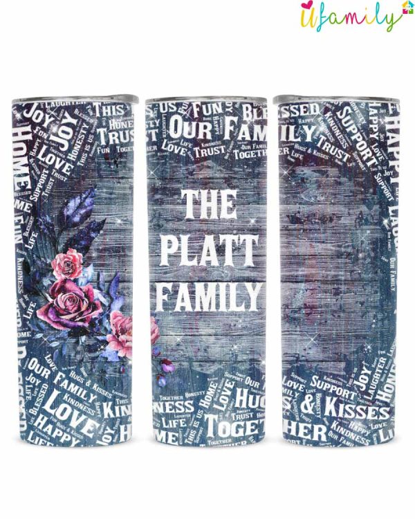 Platt Family Glitter Tumbler, Platt Family Gift