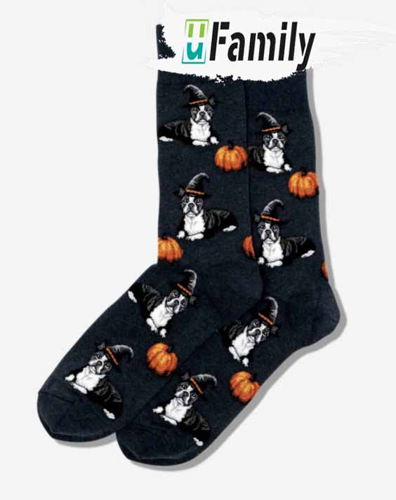Pumpkin And Dog Halloween Gift Socks