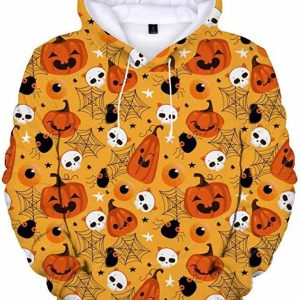Pumpkin Halloween Print Long Sleeve 3D Hoodie 7