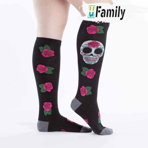 Rose And Skull Socks