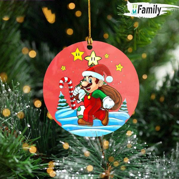 Santa Claus Mario Christmas Tree Ornament