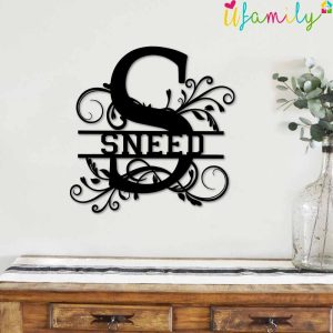 Sneed Family Monogram Metal Sign Family Name Signs 2