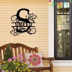 Sneed Family Monogram Metal Sign Family Name Signs 4