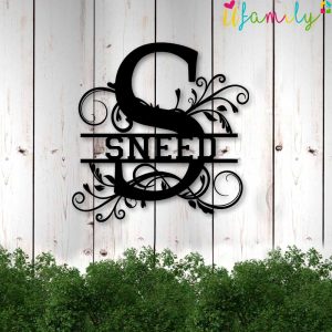 Sneed Family Monogram Metal Sign Family Name Signs 5