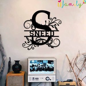 Sneed Family Monogram Metal Sign Family Name Signs 6