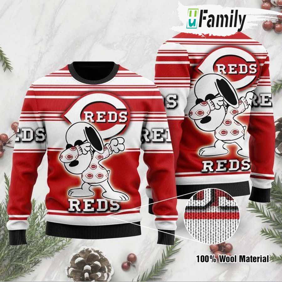 Snoopy Cincinnati Reds For Baseball For Fans Ugly Christmas Sweater