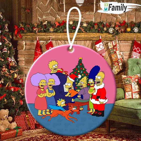 The Simpsons Characters Fans Merry Christmas Ornament