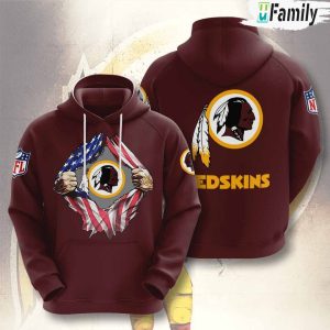 Washington Redskins 3D Hoodie, WR Gift For Fan